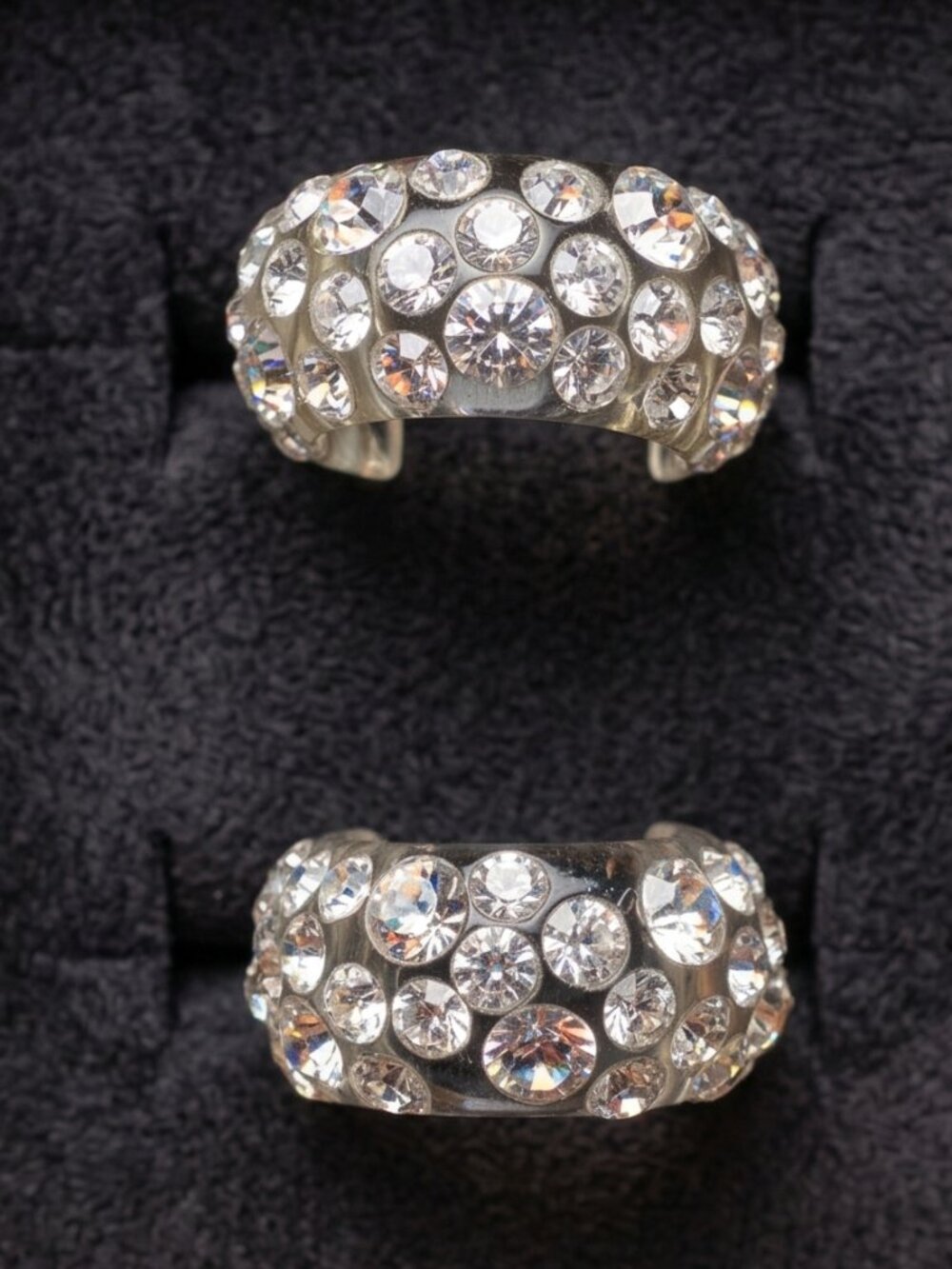 Italian Crystal Swarovski Embedded Clear Earings